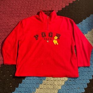 Vintage 90s Winnie the Pooh Quarter Zip Fleece Sweater